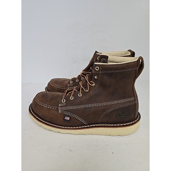 Thorogood Men's 6" Steel Toe Moc Toe Wedge Sole Boots (U.S.A.) 804-4575 11.5D - Picture 4 of 7